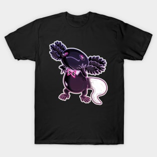 Axolotl black and white mud puppy t-shirt 1 T-Shirt